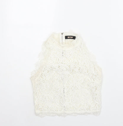 Womens UK Size S Misspap Ivory Camisole Blouse