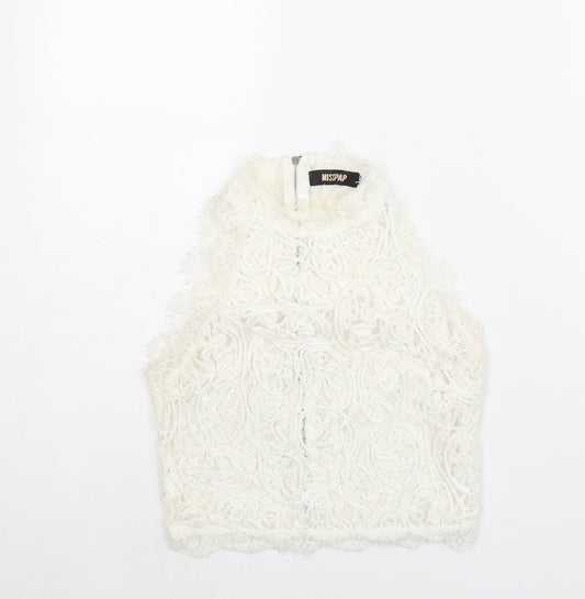 Womens UK Size S Misspap Ivory Camisole Blouse