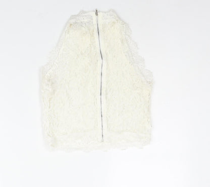 Womens UK Size S Misspap Ivory Camisole Blouse