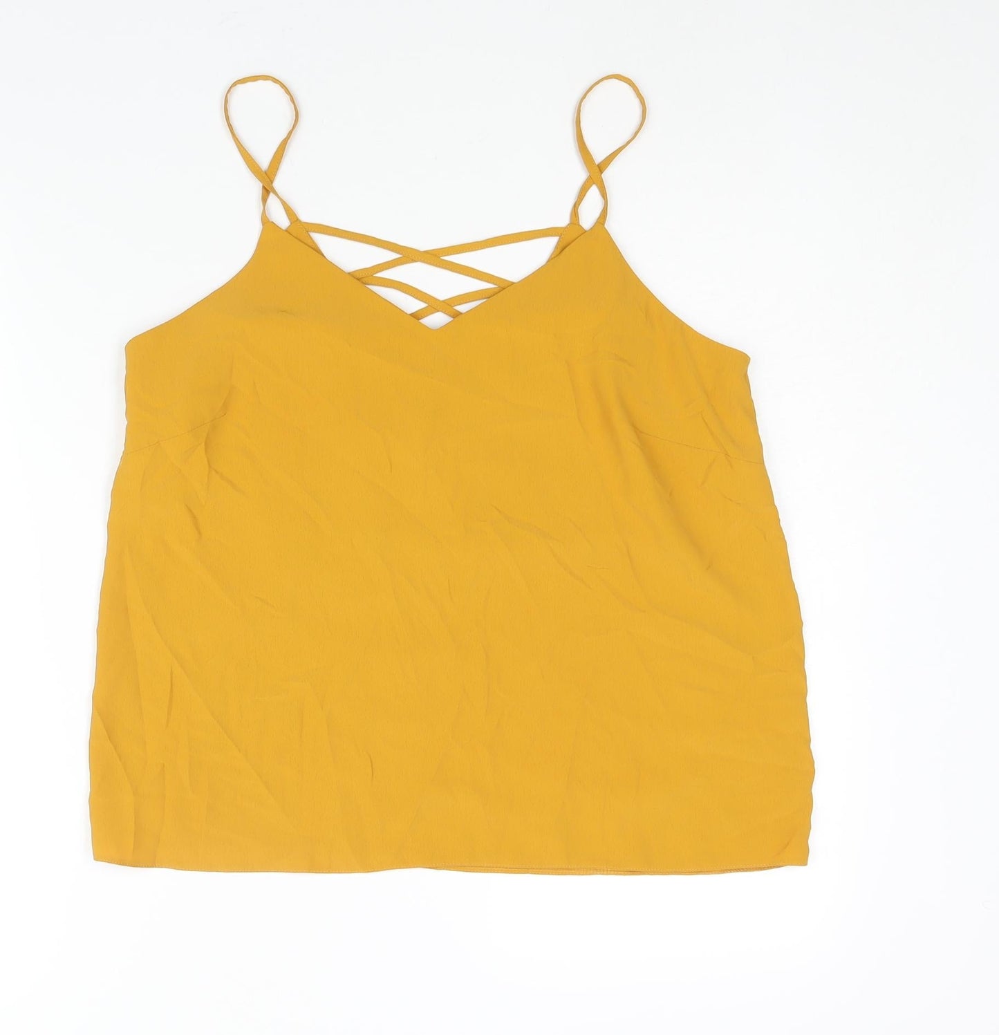 Womens UK Size 12 New Look Yellow Camisole Blouse