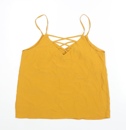 Womens UK Size 12 New Look Yellow Camisole Blouse