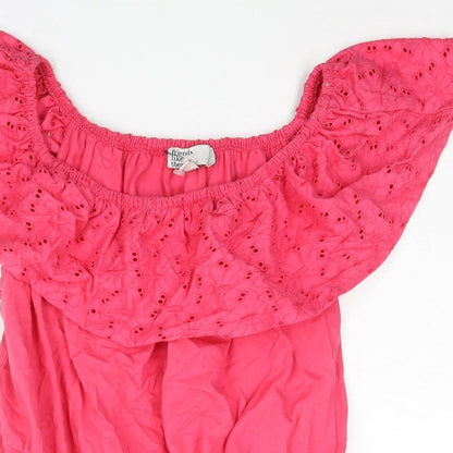 Womens UK Size 10 Friends Like These Pink Basic Blouse