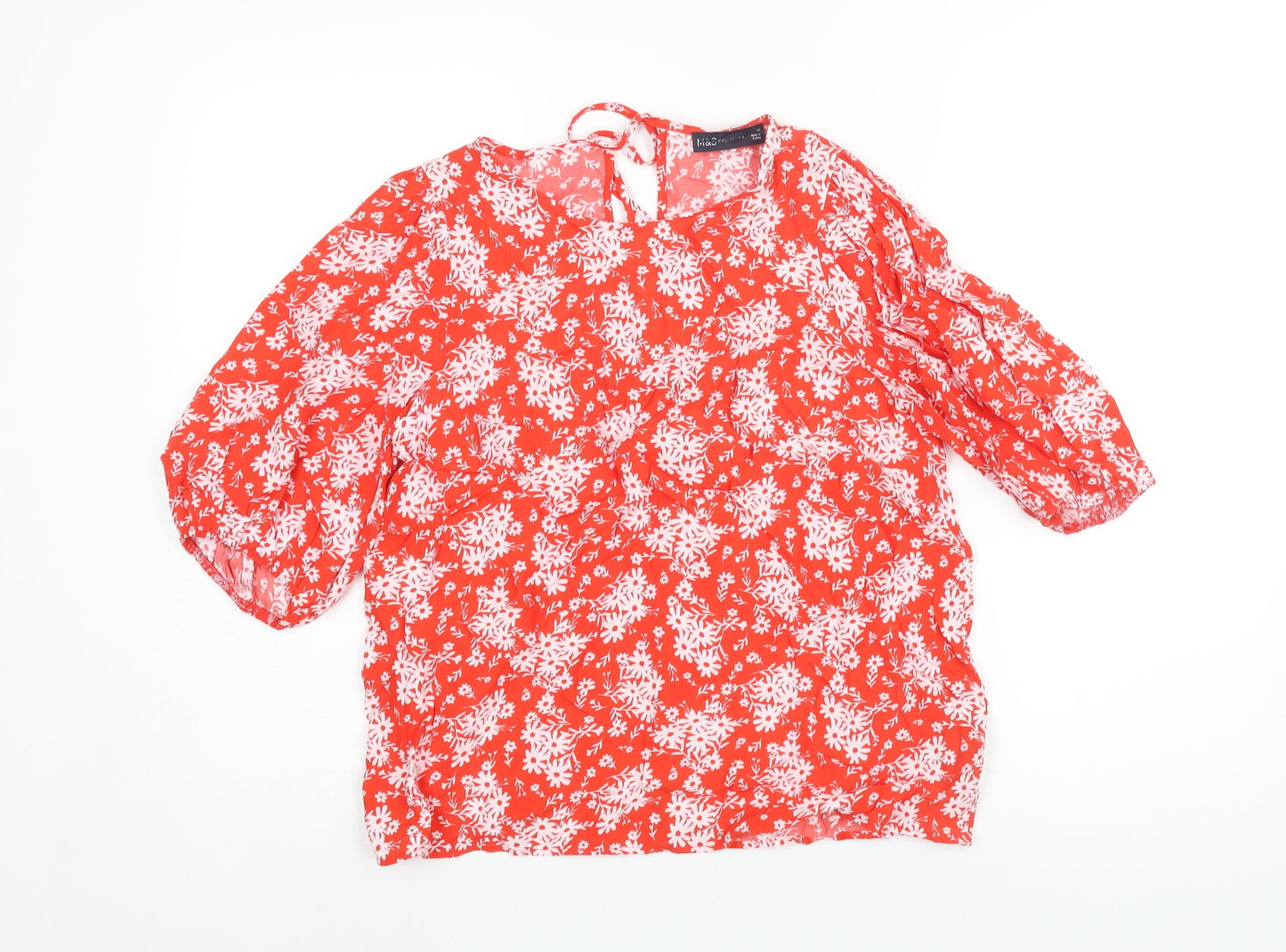 Womens UK Size 10 Marks and Spencer Red Basic Blouse