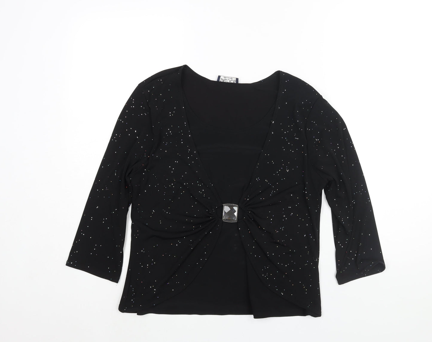 Womens UK Size L Saloos Black Basic Blouse