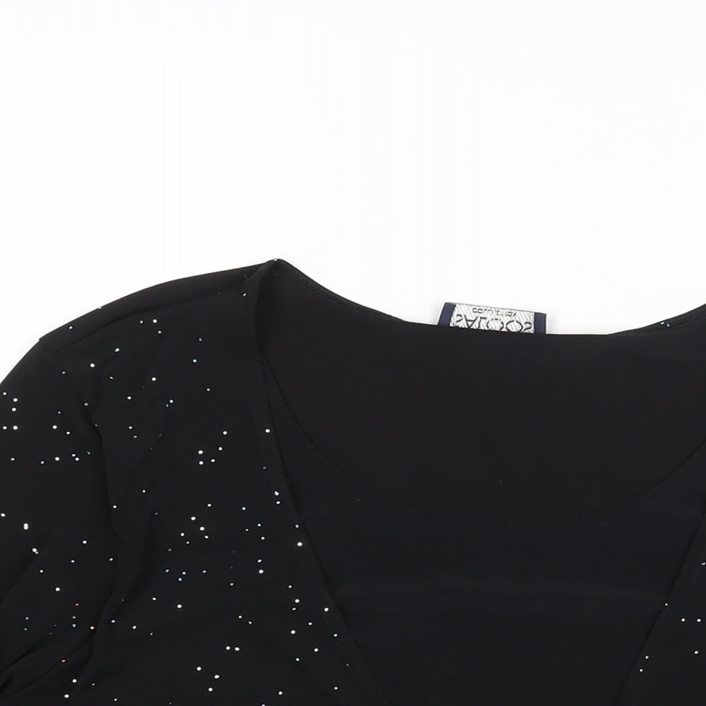 Womens UK Size L Saloos Black Basic Blouse