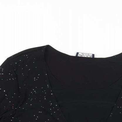 Womens UK Size L Saloos Black Basic Blouse