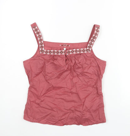Womens UK Size 12 Debenhams Pink Camisole Blouse