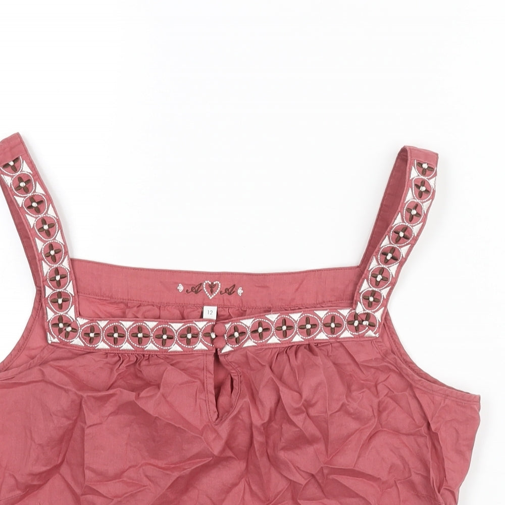 Womens UK Size 12 Debenhams Pink Camisole Blouse