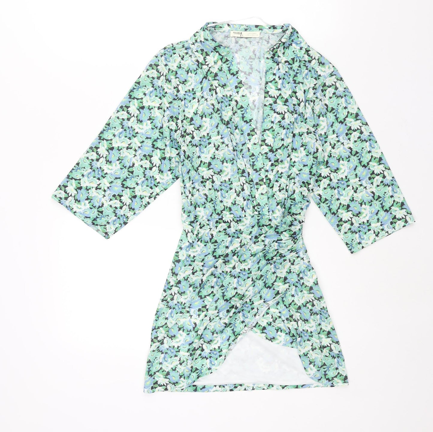 Womens UK Size XS Pull&Bear Green Basic Blouse