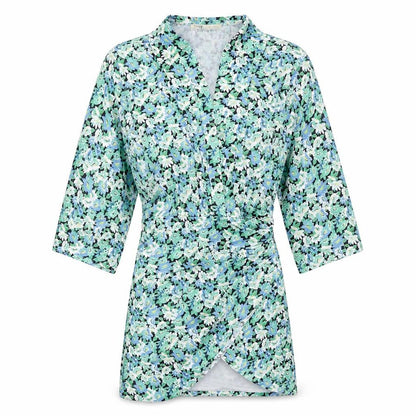 Womens UK Size XS Pull&Bear Green Basic Blouse