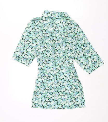 Womens UK Size XS Pull&Bear Green Basic Blouse