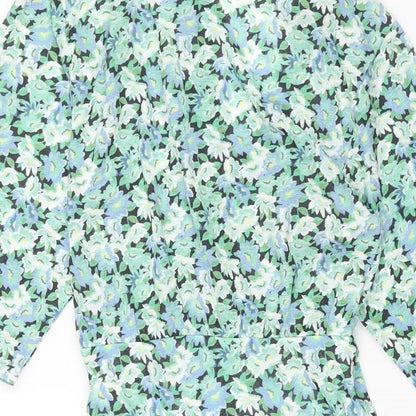 Womens UK Size XS Pull&Bear Green Basic Blouse