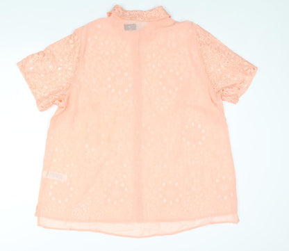Womens UK Size 24 New Look Pink Basic Blouse