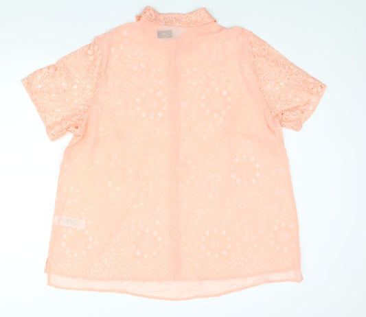 Womens UK Size 24 New Look Pink Basic Blouse