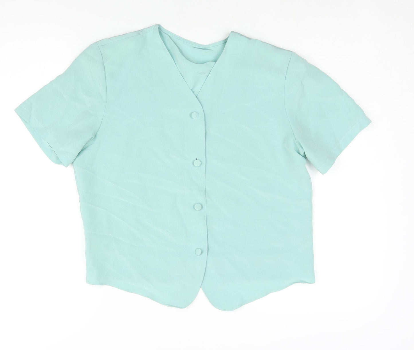 Womens UK Size 10 St Michael Blue Basic Blouse