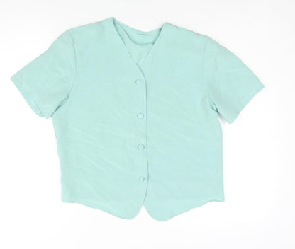 Womens UK Size 10 St Michael Blue Basic Blouse