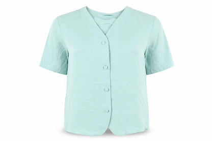 Womens UK Size 10 St Michael Blue Basic Blouse