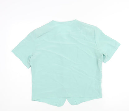 Womens UK Size 10 St Michael Blue Basic Blouse