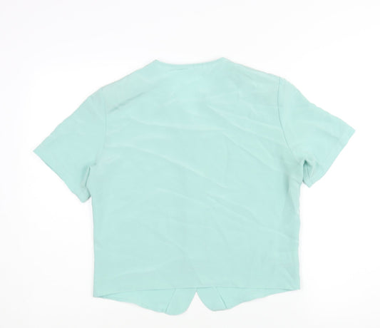 Womens UK Size 10 St Michael Blue Basic Blouse