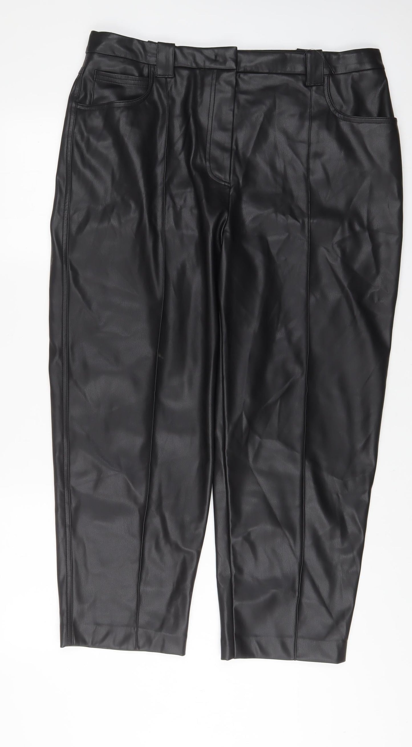 Womens UK Size 18 Marks and Spencer Regular Fit  Black Trousers