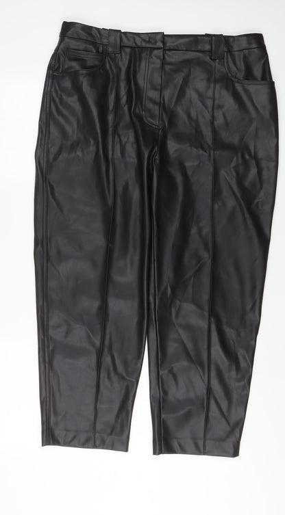 Womens UK Size 18 Marks and Spencer Regular Fit  Black Trousers