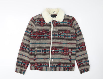 Womens UK Size S Boohoo Multicoloured Jacket