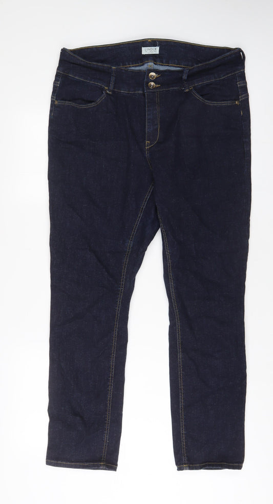 Womens UK Size 36 in Lindex Regular Fit Straight Blue Jeans