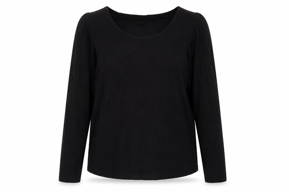 Womens UK Size XL Lindex Black Basic T-Shirt