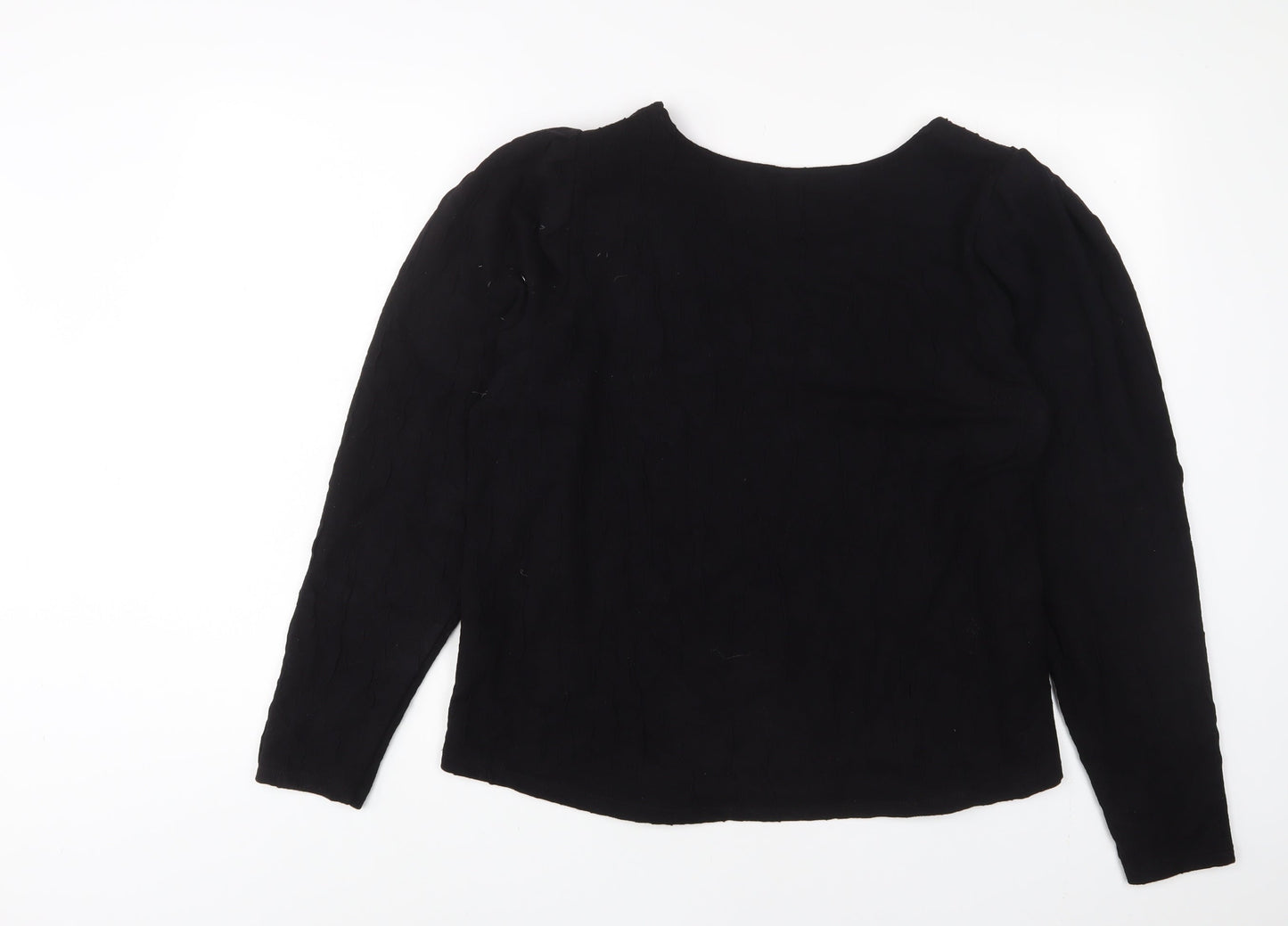 Womens UK Size XL Lindex Black Basic T-Shirt
