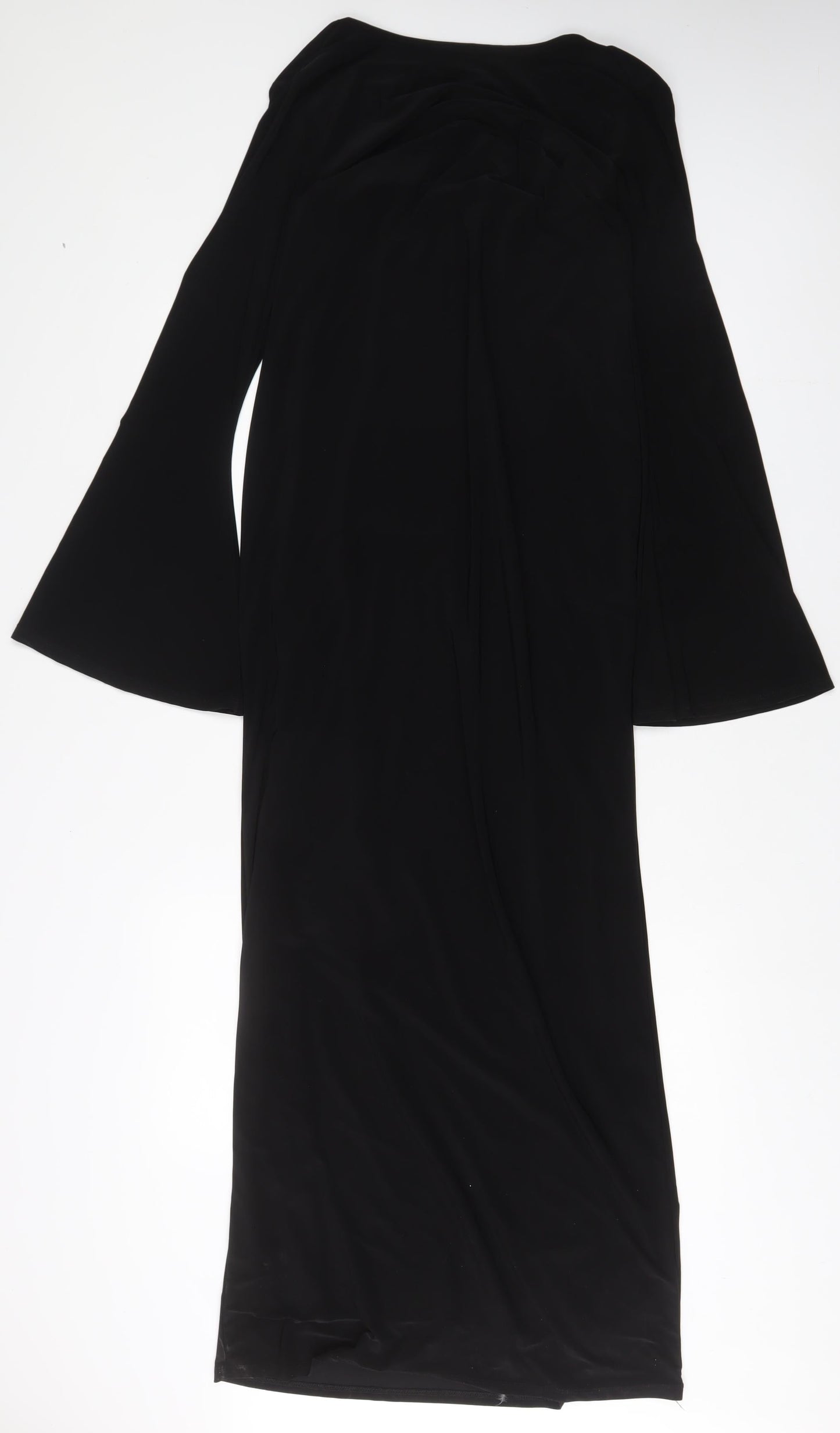 ASOS Womens Black Polyester A-Line Size 12 Boat Neck Pullover