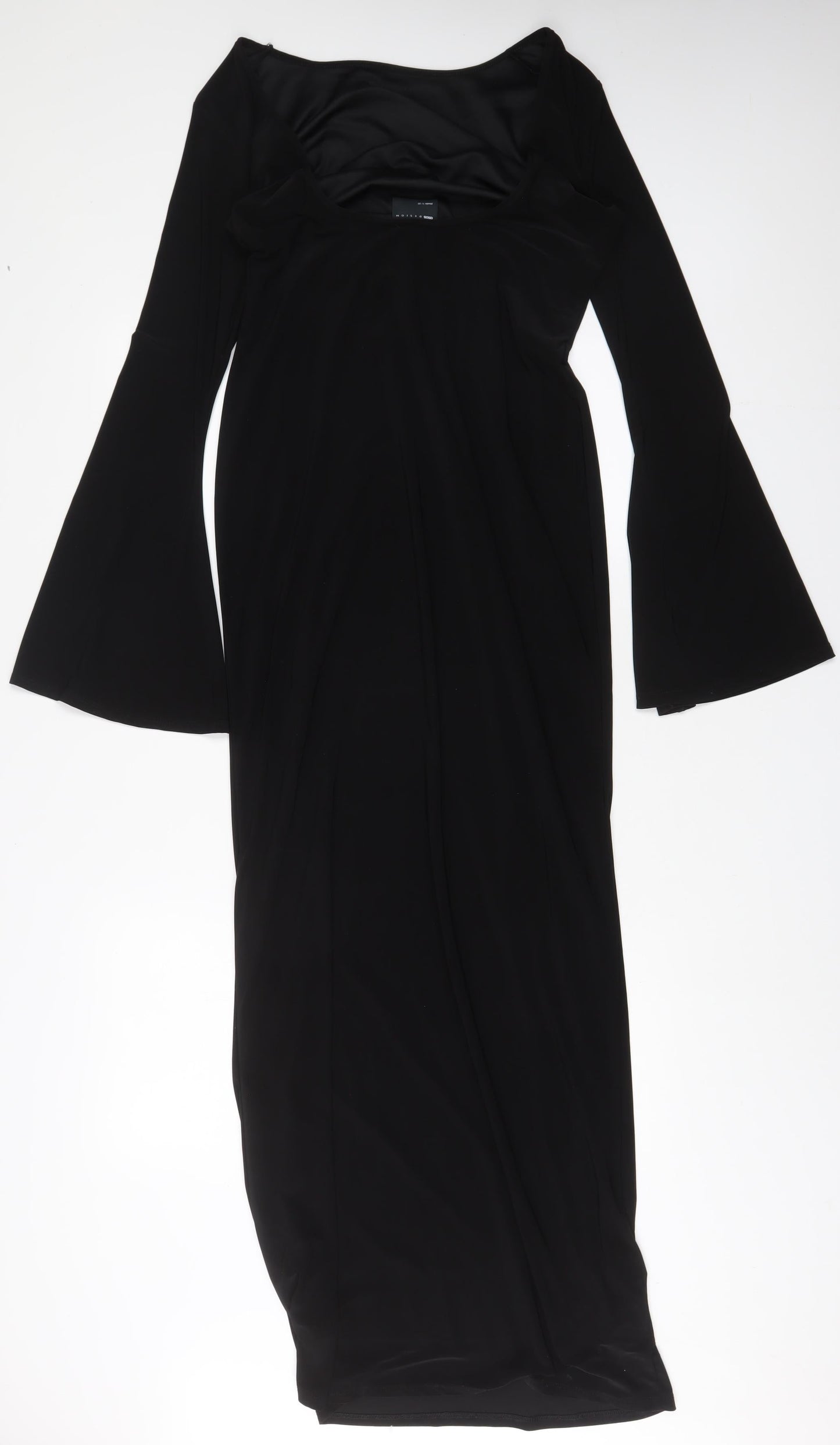 ASOS Womens Black Polyester A-Line Size 12 Boat Neck Pullover