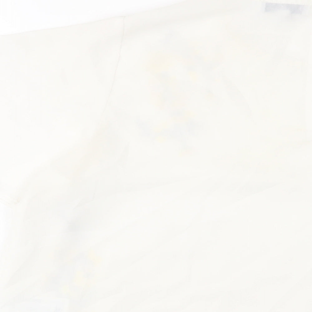 Womens UK Size 12 Warehouse White Basic T-Shirt
