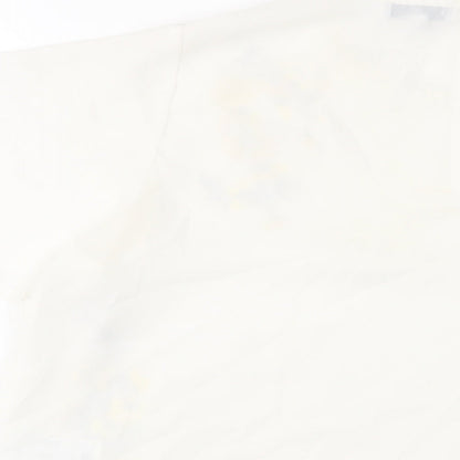 Womens UK Size 12 Warehouse White Basic T-Shirt