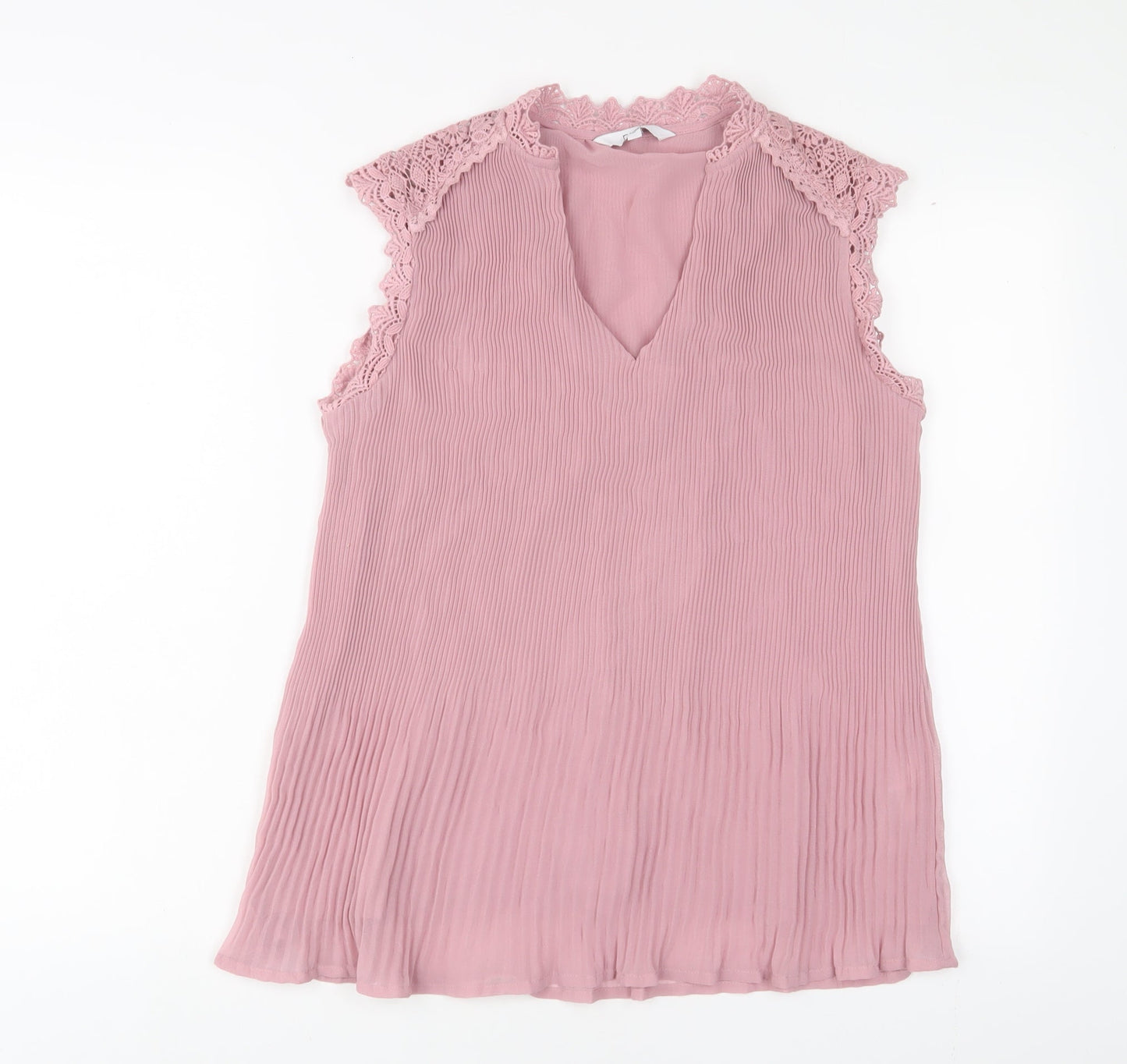 Womens UK Size 10 NEXT Pink Basic Blouse