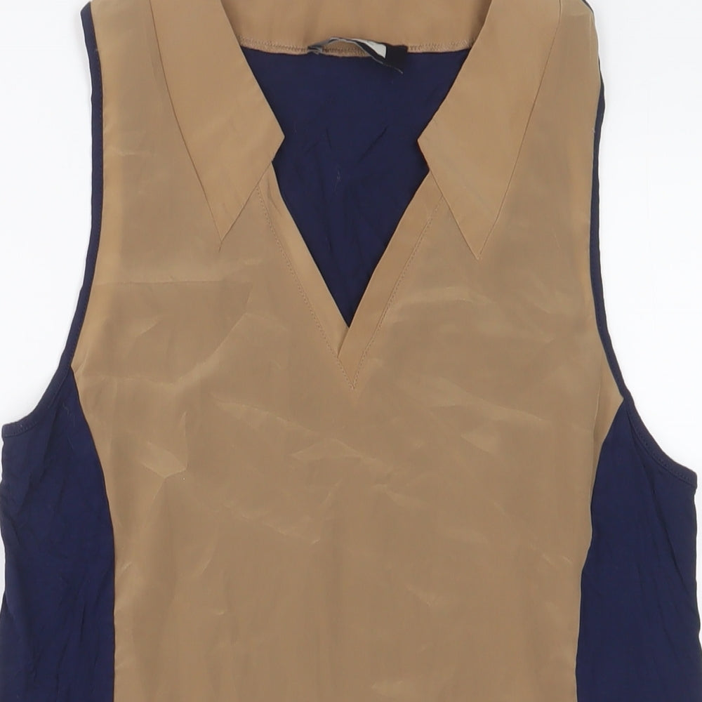 Womens UK Size 8 NEXT Blue Basic Blouse