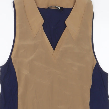 Womens UK Size 8 NEXT Blue Basic Blouse