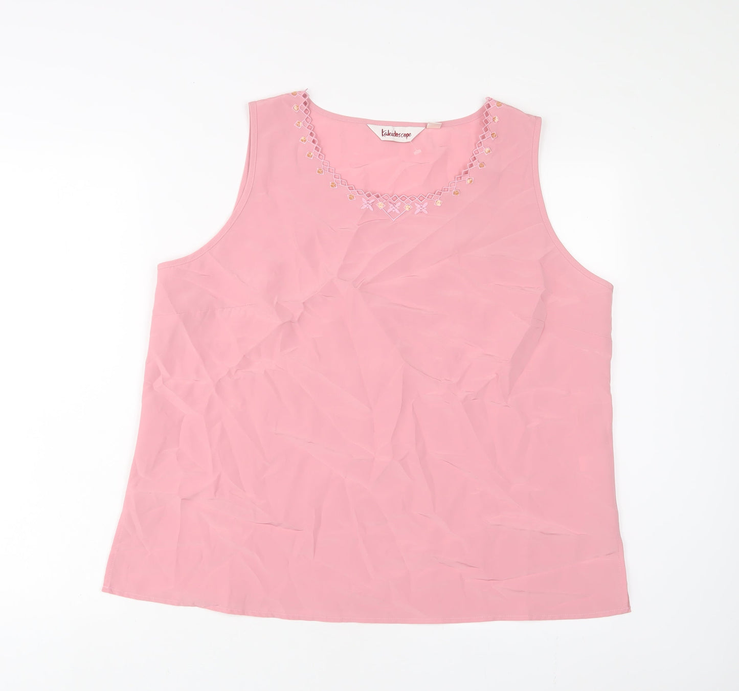 Womens UK Size 18 Kaleidoscope Pink Basic Tank