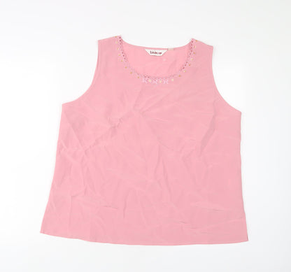 Womens UK Size 18 Kaleidoscope Pink Basic Tank