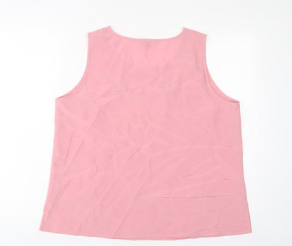 Womens UK Size 18 Kaleidoscope Pink Basic Tank
