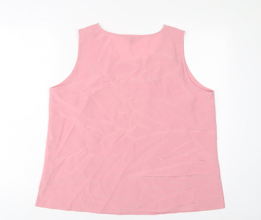 Womens UK Size 18 Kaleidoscope Pink Basic Tank