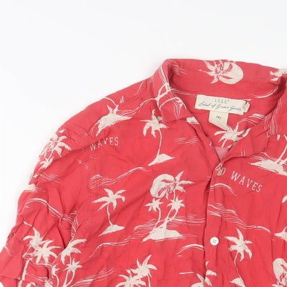 Womens UK Size S H&M Red Basic Button-Up