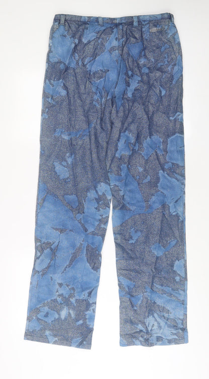 Wichele Womens Blue Cotton Straight Jeans Size 14 L32 in Regular Zip