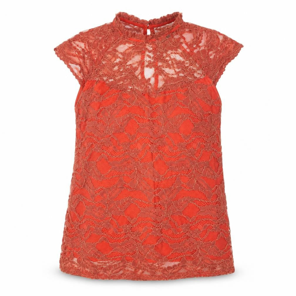 Womens UK Size 10 Dorothy Perkins Orange Basic T-Shirt