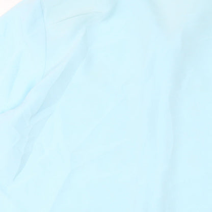 Womens UK Size 18 Rosy Blue Basic Button-Up