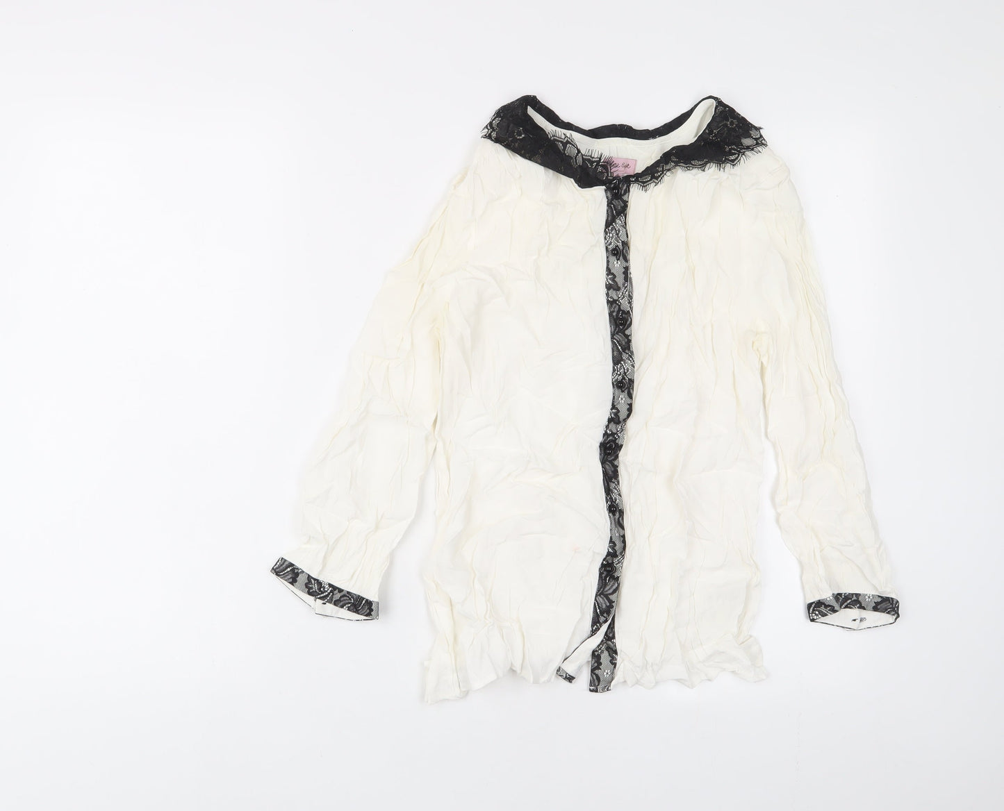 Womens UK Size 8 Phase Eight Ivory Basic Button-Up