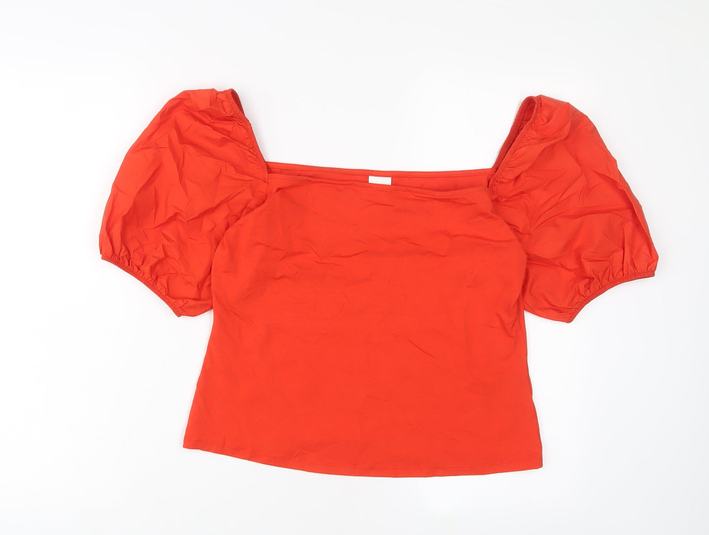 Womens UK Size L H&M Red Basic T-Shirt