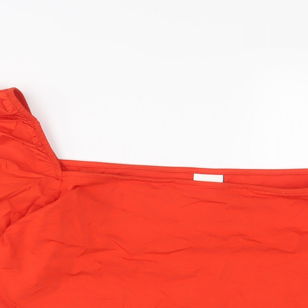 Womens UK Size L H&M Red Basic T-Shirt