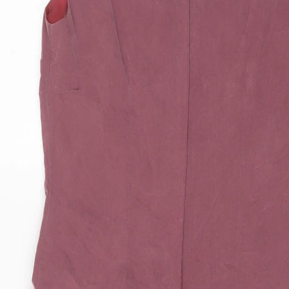 New Look Womens Purple Viscose A-Line Size 12 Scoop Neck Zip