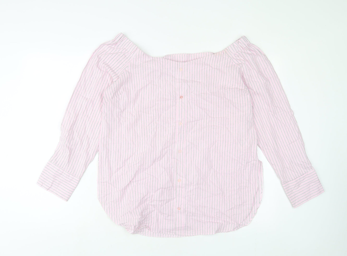 Womens UK Size 16 New Look Pink Basic Blouse
