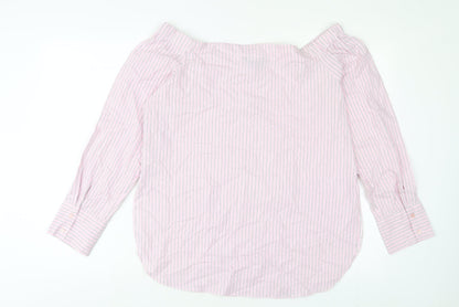 Womens UK Size 16 New Look Pink Basic Blouse